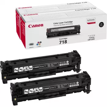 Canon CRG-718 Bk VP cartuccia toner 2 pezzi originale nero