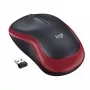 Mouse Logitech M185 wireless rosso