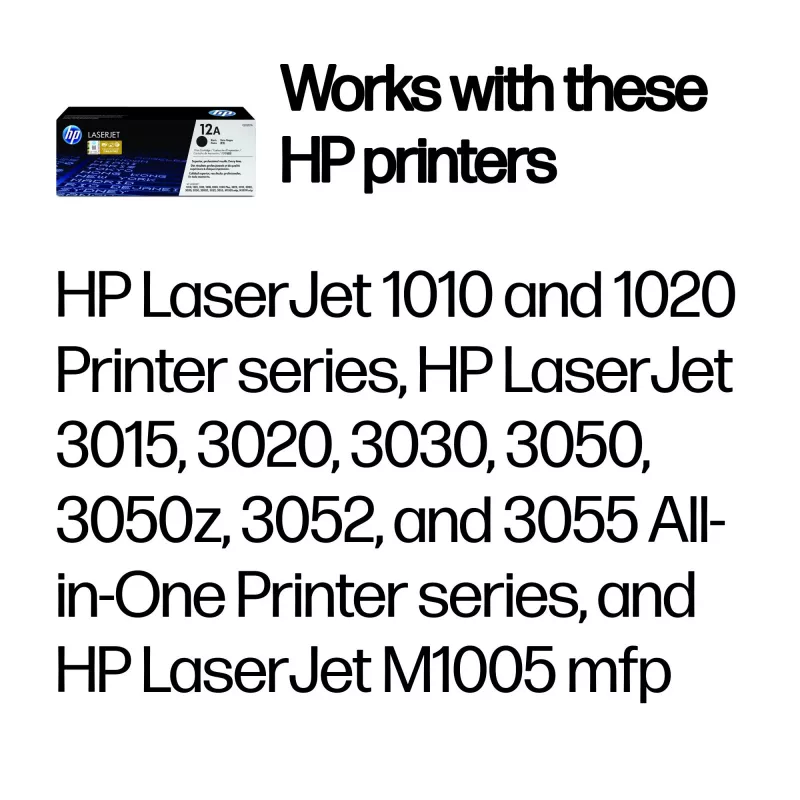 HP 12A nero cartuccia toner originale LaserJet
