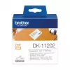Etichette di spedizione Brother DK11202 nero su bianco 62 mm