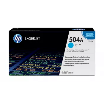 HP 504A ciano cartuccia toner LaserJet originale