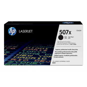HP 507X cartuccia toner LaserJet originale nera ad alto rendimento, 11000 pagine, nero, 1 pz.