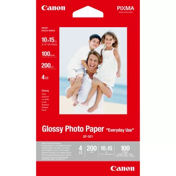 Canon GP-501 carta fotografica Glossy 10x15 cm - 100 fogli, lucida, 210 g/m², 100 fogli, 210 µm, 100 mm, 150 mm