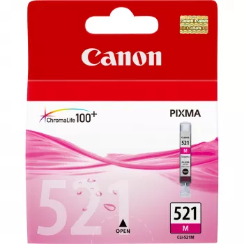 Canon CLI-521M cartuccia d'inchiostro magenta, magenta, inchiostro pigmentato, 1 pz.