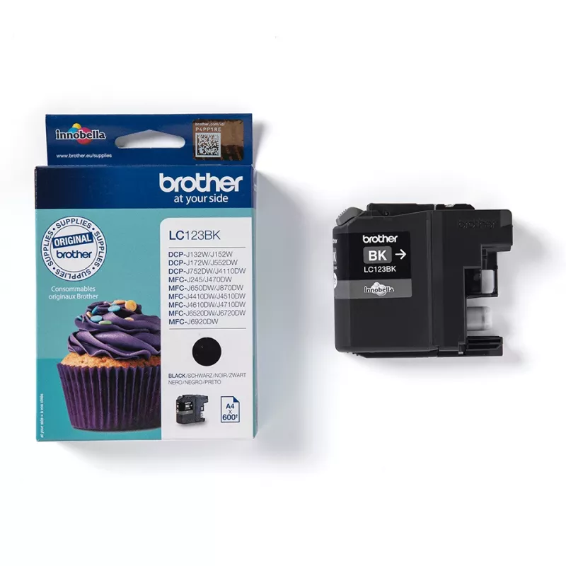 Cartuccia d'inchiostro Brother LC123BK 1 pz. originale nero