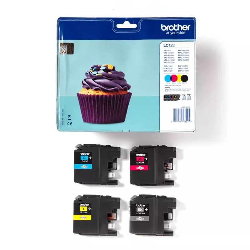 Cartuccia d'inchiostro Brother LC-123VALBP 4 pz. originale nero, ciano, magenta, giallo
