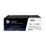 HP 305A confezione da 3 cartucce toner LaserJet originali ciano/magenta/giallo