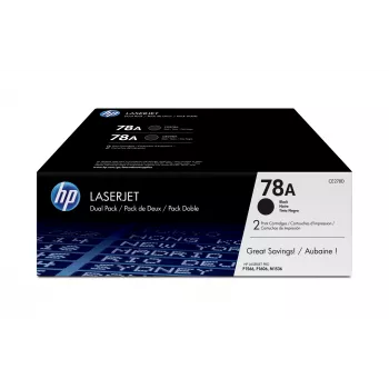 HP 78A confezione da 2 cartucce toner LaserJet originali nere, 4200 pagine, nero, 2 pz.