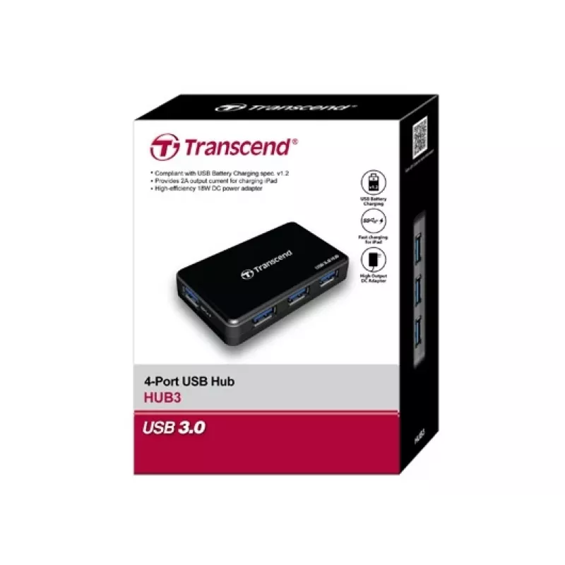 Hub TRANSCEND Hub3 4 porte USB 3.0
