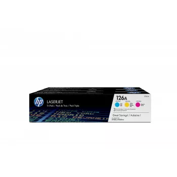 Confezione da 3 cartucce toner originali HP 126A ciano/magenta/giallo LaserJet