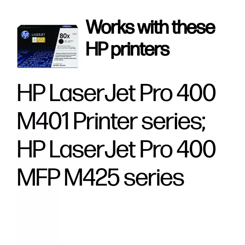 HP 80X CF280X cartuccia toner ad alta capacità, 6900 pagine, nera