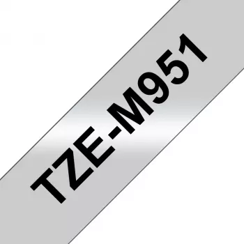 Nastro per etichettatura Brother TZE-M951 nero su argento
