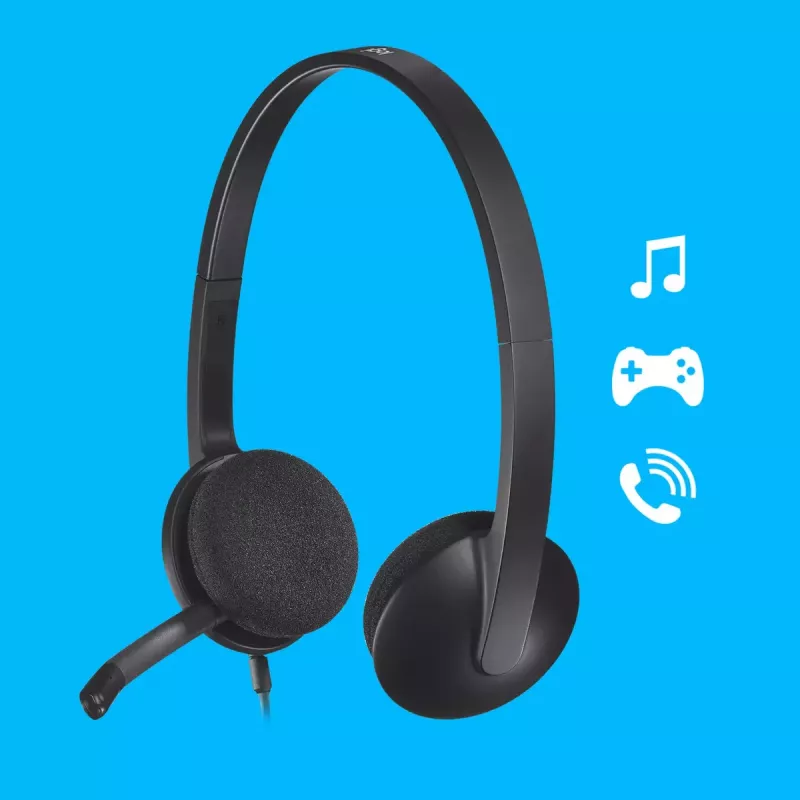 LOGITECH H340 - USB - cuffie - nero