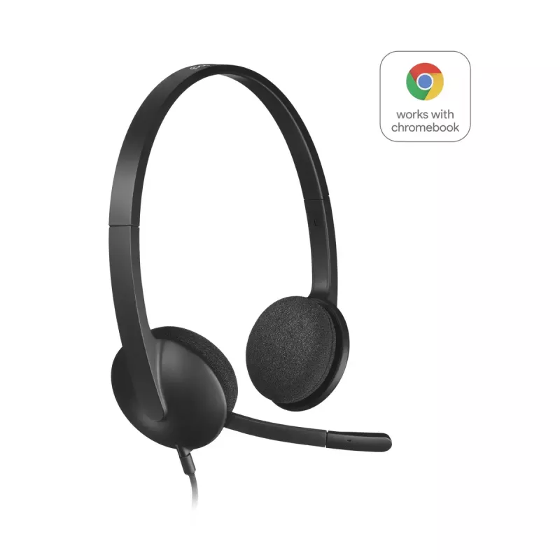 LOGITECH H340 - USB - cuffie - nero