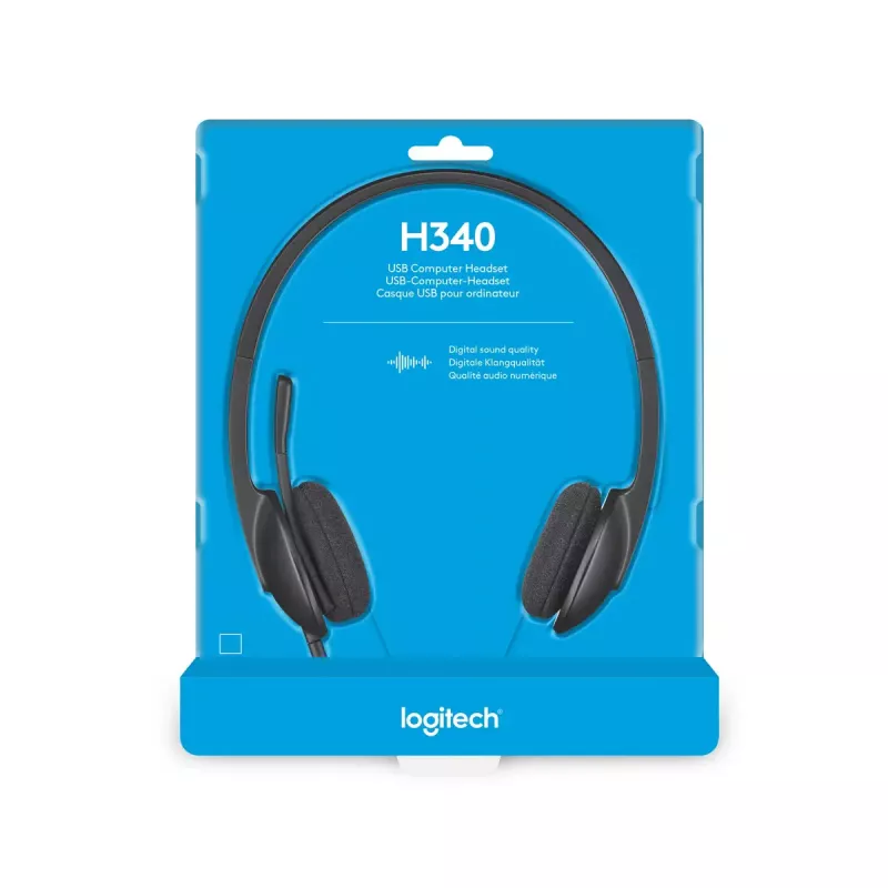 LOGITECH H340 - USB - cuffie - nero