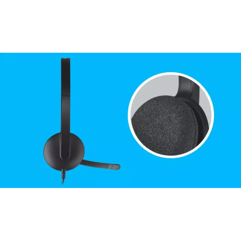 LOGITECH H340 - USB - cuffie - nero