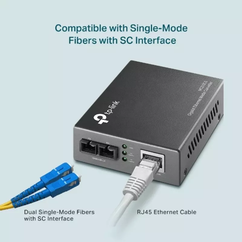 Convertitore media TP-Link MC210CS, Gigabit, 1000 Mbit/s, connettore SC