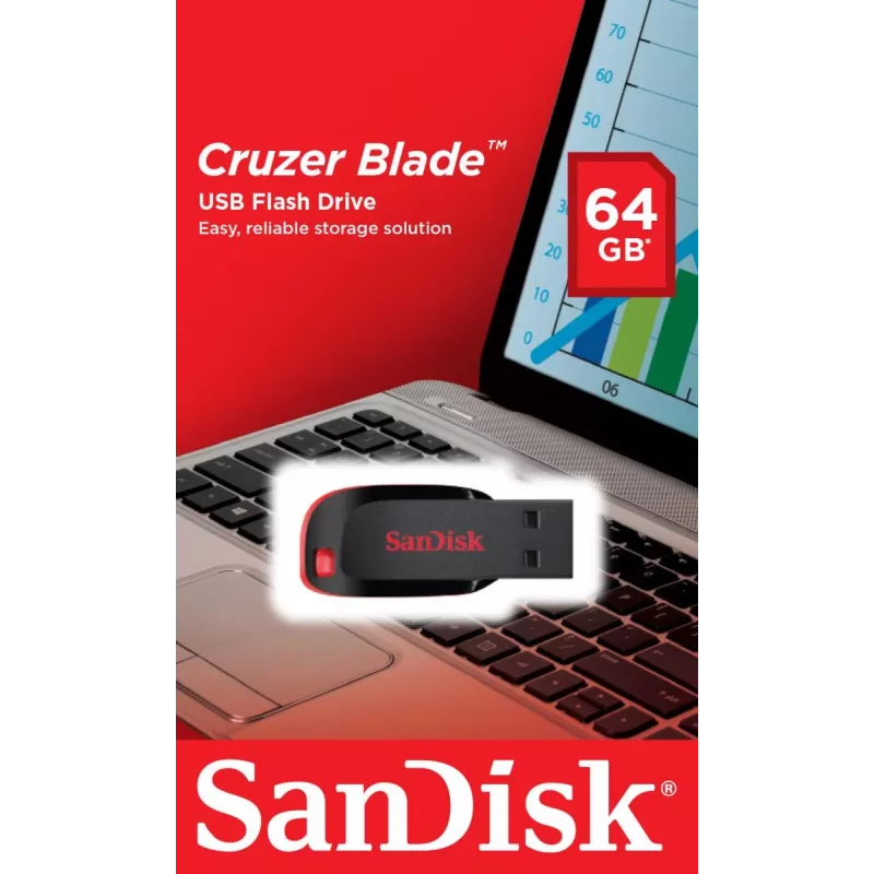 Chiavetta USB SanDisk 64 GB USB Type-A 2.0 Cruzer Blade