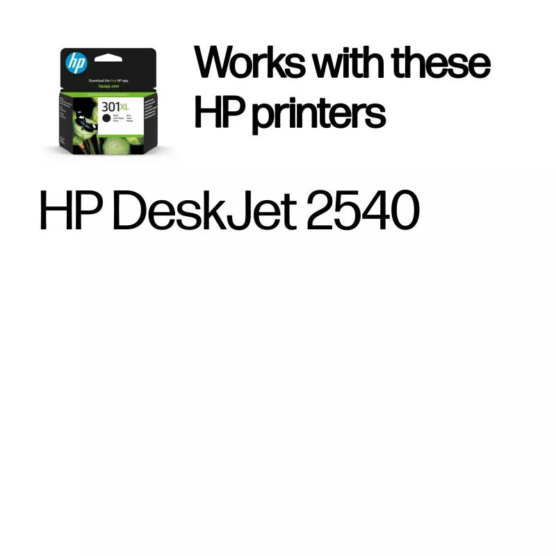 HP 301XL cartuccia d'inchiostro originale nera, alta resa, nero, 1 pz., 360 pagine
