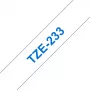 Nastro per etichettatura Brother TZE-233 blu su bianco