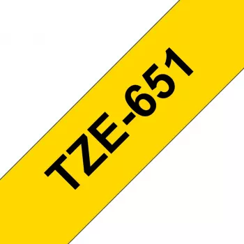 Nastro per etichettatura Brother TZE651 24 mm giallo