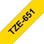 Nastro per etichettatura Brother TZE651 24 mm giallo