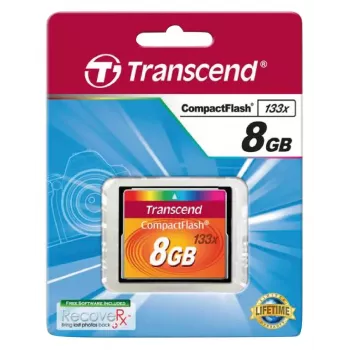 Scheda CompactFlash Transcend TS8GCF133, 8GB, 50MB/s in lettura, 20MB/s in scrittura