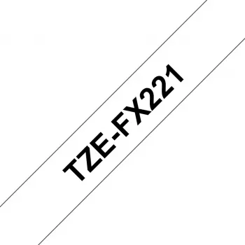 Nastro per laminazione Brother TZe TZEFX221 nero su bianco 9 mm