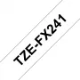 Nastro per etichettatura Brother TZE-FX241 nero su bianco TZ