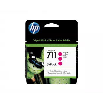 Cartucce d'inchiostro HP 711 confezione da 3 29 ml magenta DesignJet