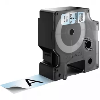 Etichette DYMO Authentic D1 | rotolo 24 mm x 7 m | stampa nera su trasparente | etichette autoadesive per etichettatrici LabelManager