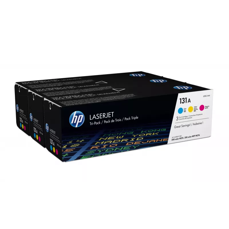 Cartucce toner originali HP 131A confezione da 3 ciano/magenta/giallo LaserJet