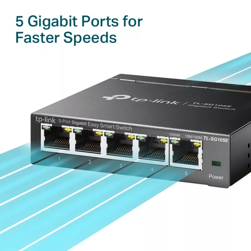 TP-Link switch 5 porte Gigabit Easy Smart, managed, L2, Gigabit Ethernet (10/100/1000)