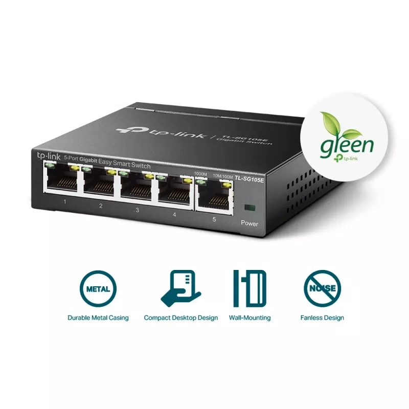TP-Link switch 5 porte Gigabit Easy Smart, managed, L2, Gigabit Ethernet (10/100/1000)