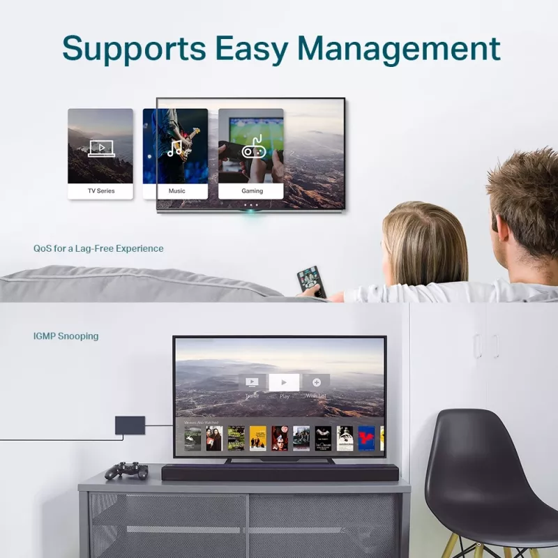TP-Link switch 5 porte Gigabit Easy Smart, managed, L2, Gigabit Ethernet (10/100/1000)