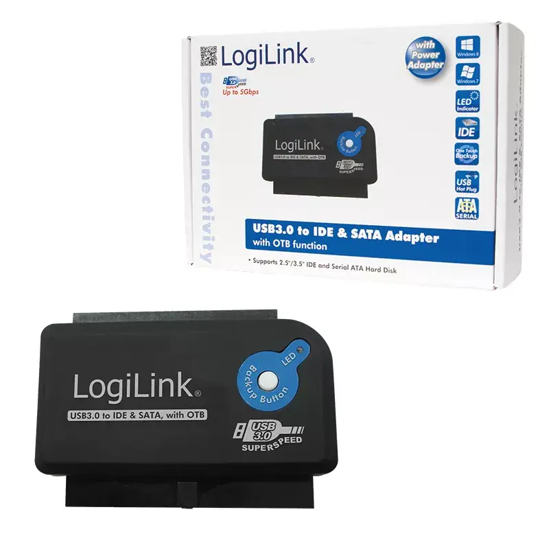 Adattatore per cavo LogiLink AU0028A USB 3.0 IDE SATA nero