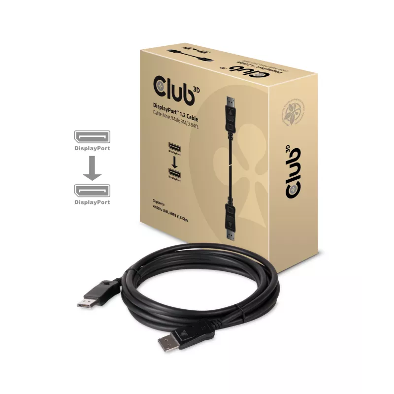CLUB3D cavo Displayport 1.2 M/M 3 metri 4K60Hz 21.6Gbps