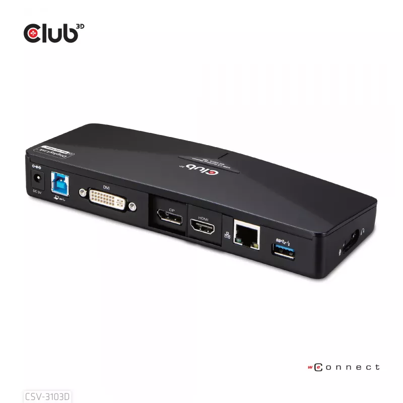 CLUB3D CSV-3103D The Club 3D Universal USB 3.1 Gen 1 UHD 4K docking station DisplayLink™