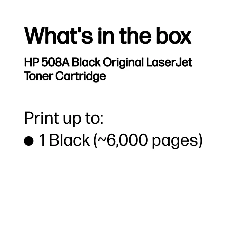 Cartuccia toner HP 508A nero CF360A 6000 pagine