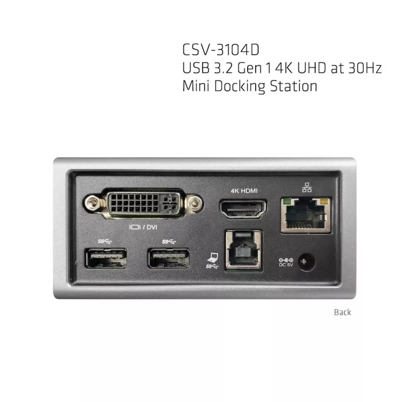 CLUB3D USB 3.2 Gen 1 4K UHD a 30Hz mini docking station design ultra-slim