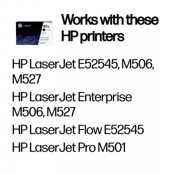 Cartuccia toner HP 87A nero originale LaserJet 8550 pagine nero