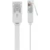 Goobay 95155 cavo di rete Cat6 U/UTP (UTP) bianco, 7 m, RJ-45 dorato