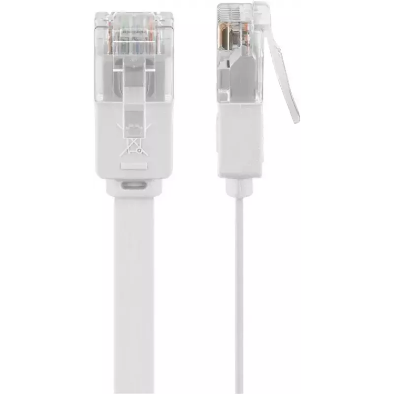 Goobay 95155 cavo di rete Cat6 U/UTP (UTP) bianco, 7 m, RJ-45 dorato