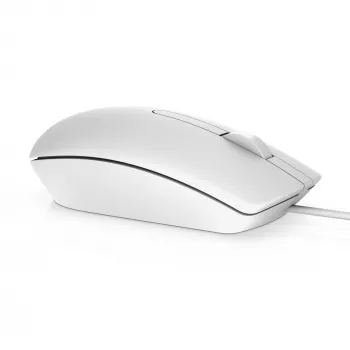 DELL mouse con filo - MS116 - bianco, ambidestro, ottico, USB Type-A, 1000 DPI, bianco