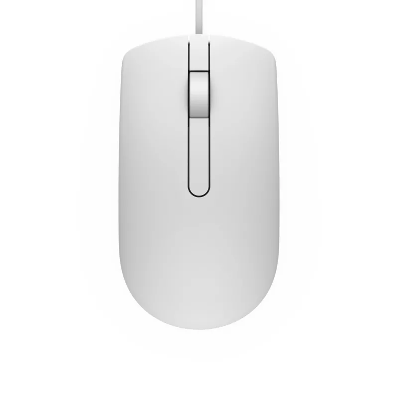 DELL mouse con filo - MS116 - bianco, ambidestro, ottico, USB Type-A, 1000 DPI, bianco