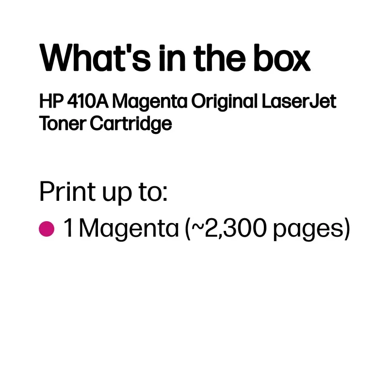 Cartuccia toner HP magenta 410A CF413A 2300 pagine