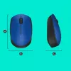Logitech M171 mouse RF wireless ottico 1000 DPI, blu
