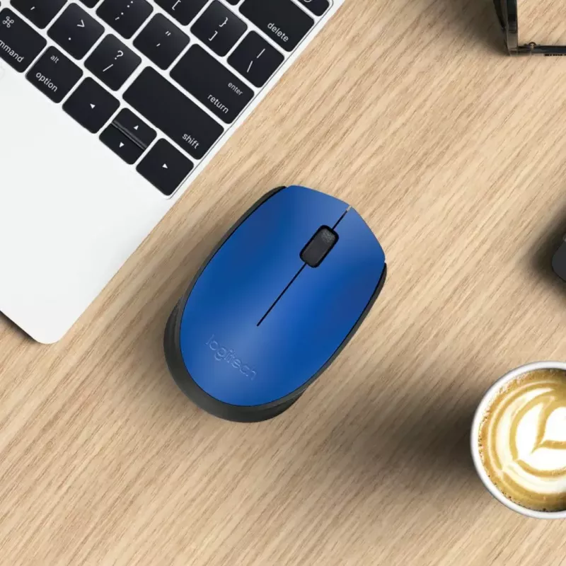 Logitech M171 mouse RF wireless ottico 1000 DPI, blu
