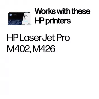 HP 26A cartuccia toner LaserJet originale nero, 3100 pagine, nero, 1 pz.