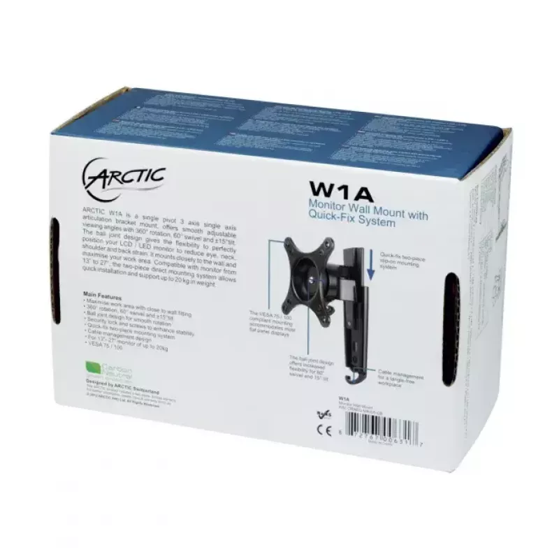 ARCTIC W1A - supporto a parete per monitor